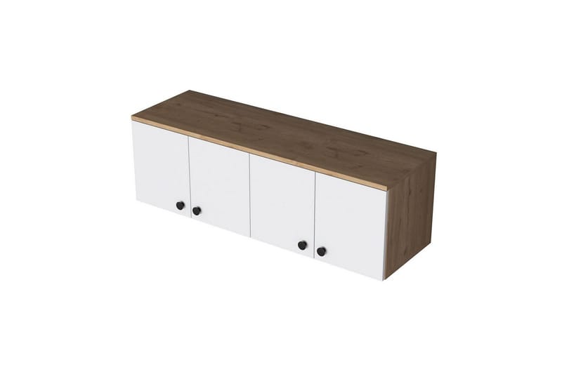 Calros Hörnskåp - Pähkinä/Valkoinen - Säilytys - Kaappi - Säilytyskaappi