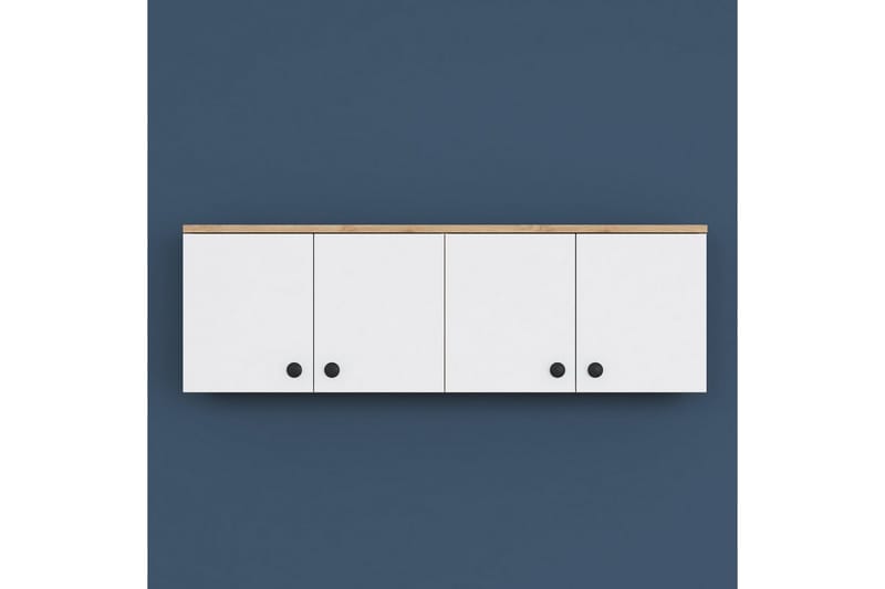 Calros Hörnskåp - Pähkinä/Valkoinen - Säilytys - Kaappi - Säilytyskaappi