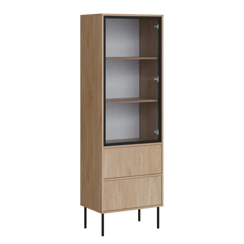 Claven-vitriiinikaappi 60x185 cm, ruskea