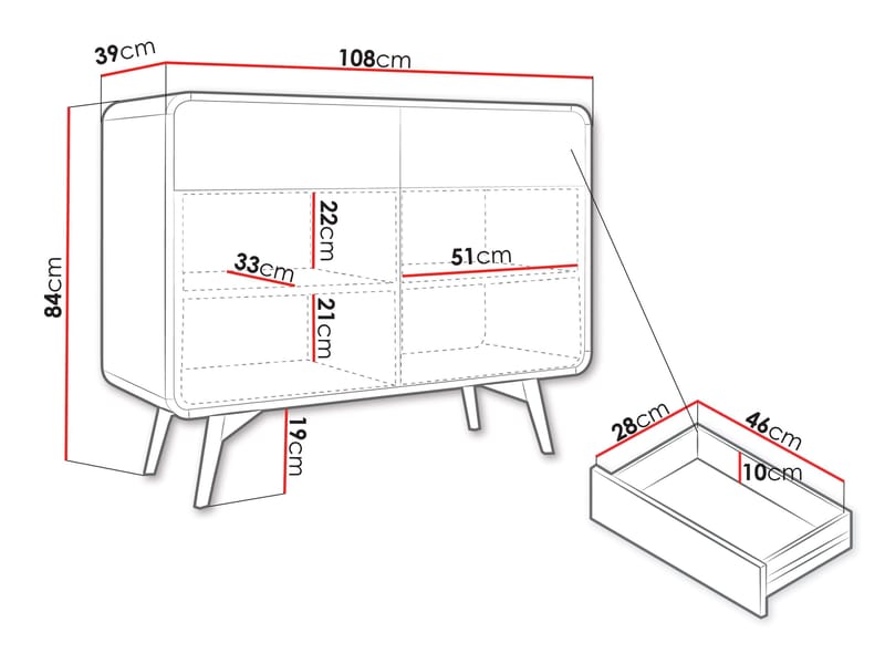 Corvan Senkki 108 cm - Säilytys - Kaappi - Säilytyskaappi