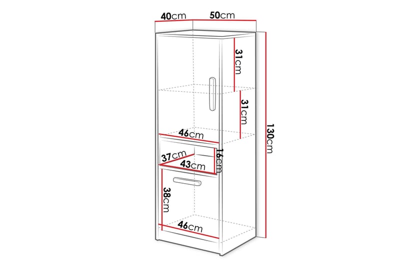 Decona Highboard - Säilytys - Kaappi - Säilytyskaappi