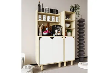 Estra Highboard - Beige/Valkoinen - Säilytys - Kaappi - Säilytyskaappi