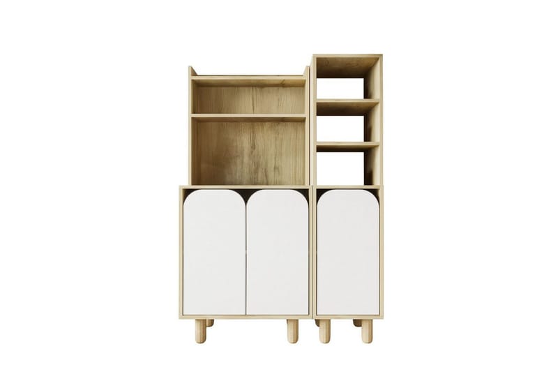 Estra Highboard - Beige/Valkoinen - Säilytys - Kaappi - Säilytyskaappi