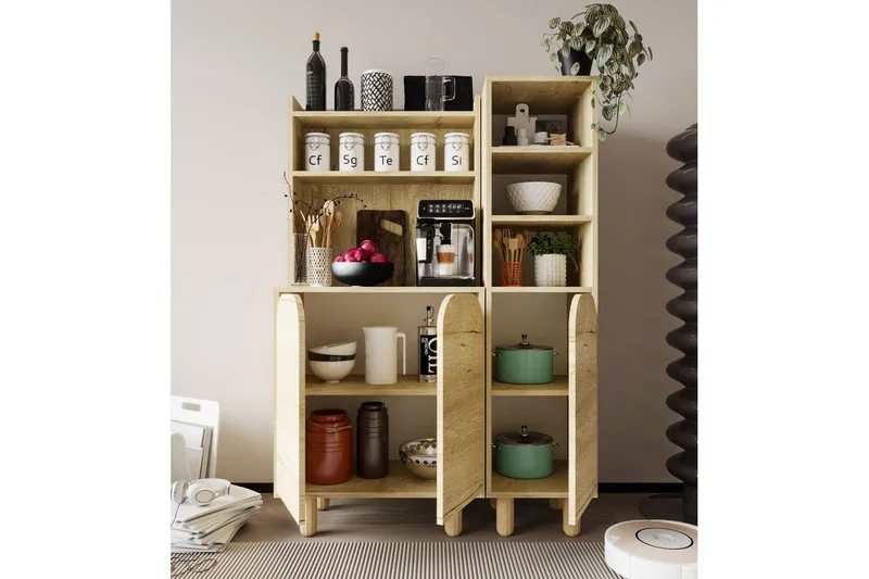 Estra Highboard - Ruskea - Säilytys - Kaappi - Säilytyskaappi