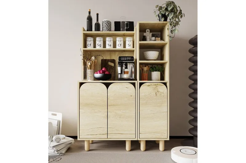 Estra Highboard - Ruskea - Säilytys - Kaappi - Säilytyskaappi