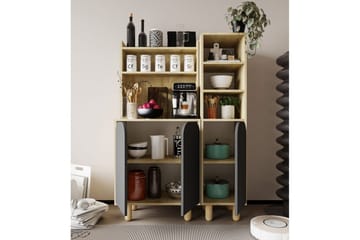 Estra Highboard - Ruskea/Antrasiitti - Säilytys - Kaappi - Säilytyskaappi