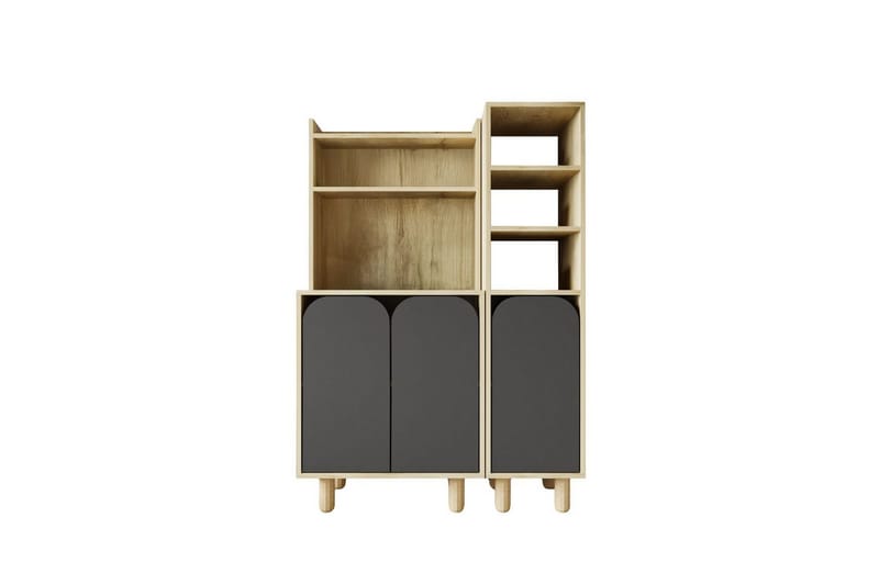 Estra Highboard, Ruskea/Antrasiitti