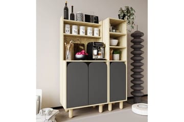 Estra Highboard - Ruskea/Antrasiitti - Säilytys - Kaappi - Säilytyskaappi