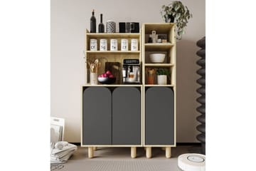 Estra Highboard - Ruskea/Antrasiitti - Säilytys - Kaappi - Säilytyskaappi