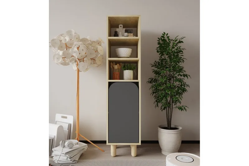 Estra Highboard - Ruskea/Antrasiitti - Säilytys - Kaappi - Säilytyskaappi