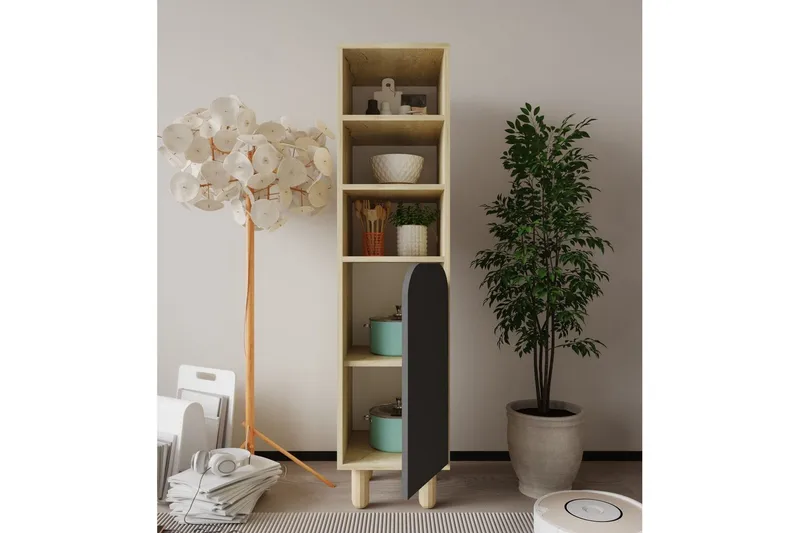 Estra Highboard - Ruskea/Antrasiitti - Säilytys - Kaappi - Säilytyskaappi