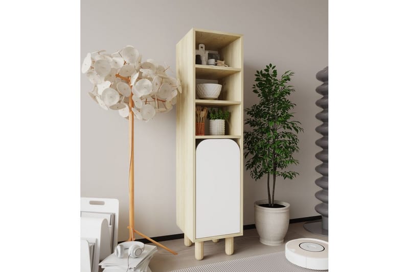 Estra Highboard - Ruskea/Valkoinen - Säilytys - Kaappi - Säilytyskaappi