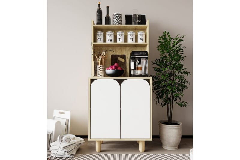 Estra Highboard - Ruskea/Valkoinen - Säilytys - Kaappi - Säilytyskaappi