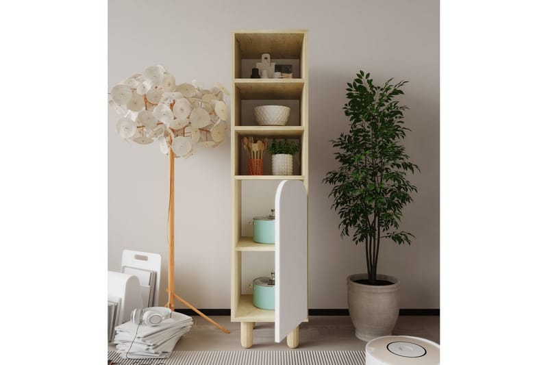 Estra Highboard - Ruskea/Valkoinen - Säilytys - Kaappi - Säilytyskaappi