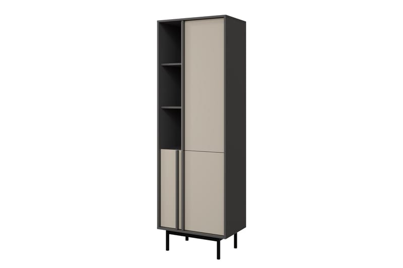 Farshian Highboard - Harmaa/Beige - Säilytys - Kaappi - Säilytyskaappi