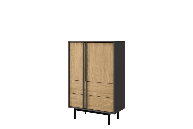 Farshian Highboard - Harmaa/Ruskea - Säilytys - Kaappi - Säilytyskaappi