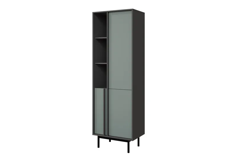 Farshian Highboard, Harmaa/Vihreä