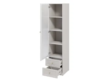 Fayric Vitriinikaappi 46x201 cm - Beige - Säilytys - Kaappi - Vitriini