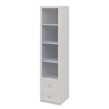 Fayric Vitriinikaappi 46x201 cm - Beige - Säilytys - Kaappi - Vitriini