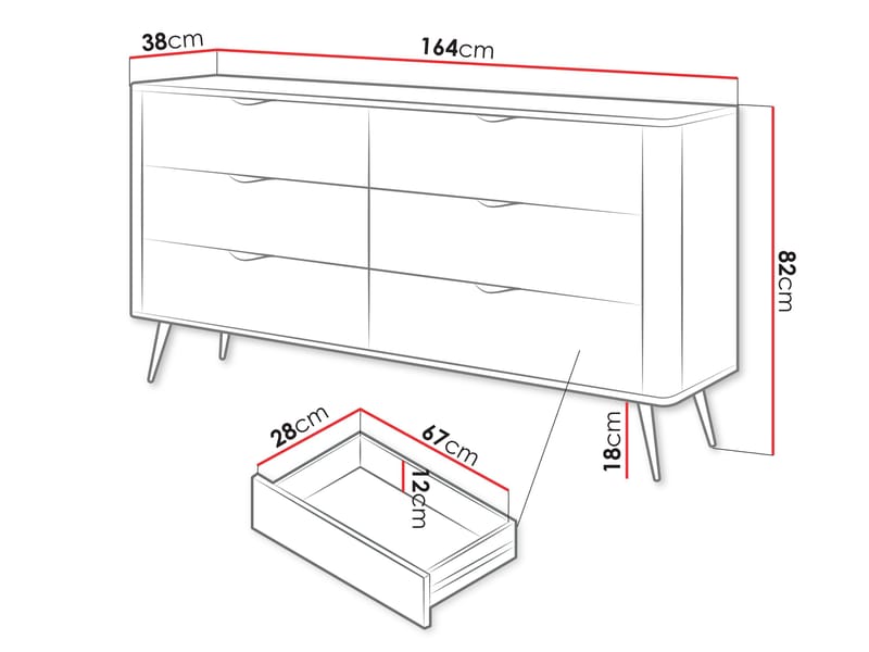 Forba senkki 164 cm - valkoinen - Säilytys - Kaappi - Baarikaappi