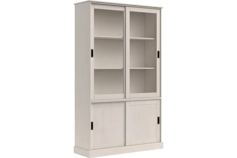 Harry Vitriinikaappi 115x190 cm, Valkoinen