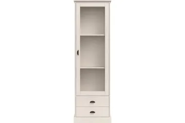 Harry Vitriinikaappi 55x180 cm - Valkoinen - Säilytys - Kaappi - Vitriini