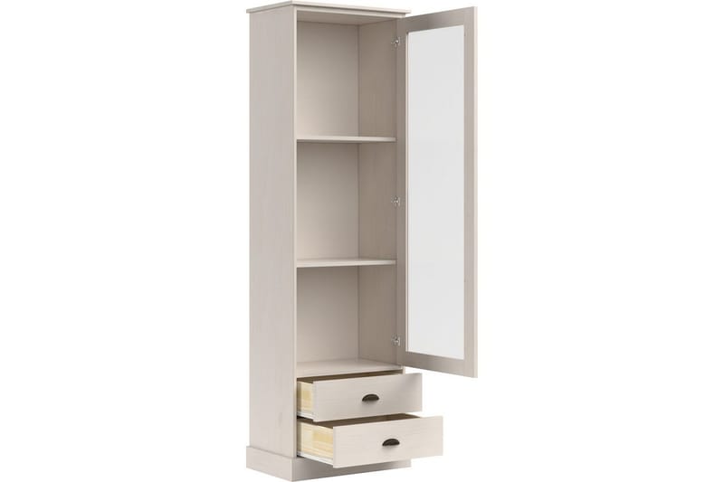 Harry Vitriinikaappi 55x180 cm - Valkoinen - Säilytys - Kaappi - Vitriini