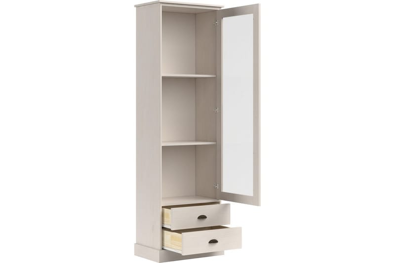 Harry Vitriinikaappi 55x180 cm - Valkoinen - Säilytys - Kaappi - Vitriini