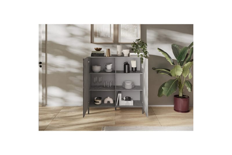 Hawell Kaappi 121 cm - Harmaa - Säilytys - Kaappi - Säilytyskaappi