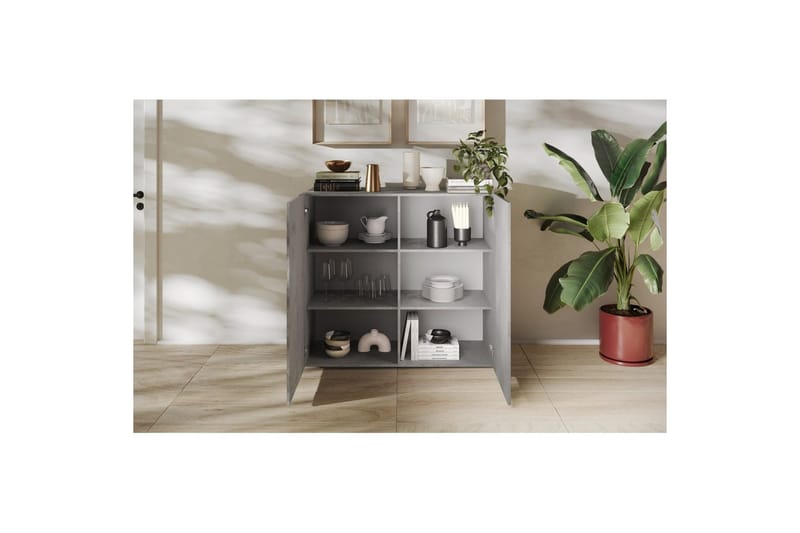 Hawell Kaappi 121 cm - Harmaa - Säilytys - Kaappi - Säilytyskaappi