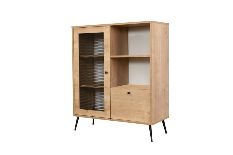 Huff Vitriinikaappi 40x110 cm - Tammi - Säilytys - Kaappi - Vitriini