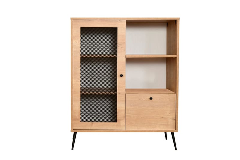 Huff Vitriinikaappi 40x110 cm - Tammi - Säilytys - Kaappi - Vitriini