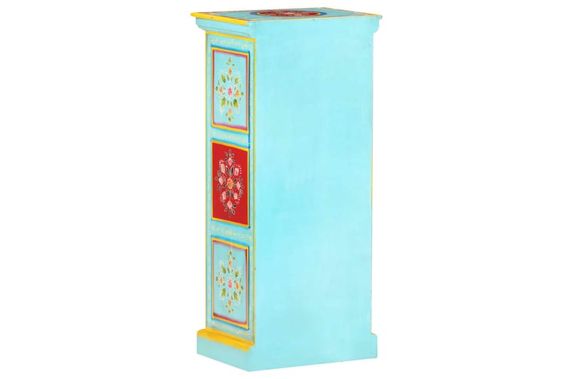 Käsin maalattu kaappi 40x30x90 cm täysi mangopuu - Monivärinen - Säilytys - Kaappi - Säilytyskaappi