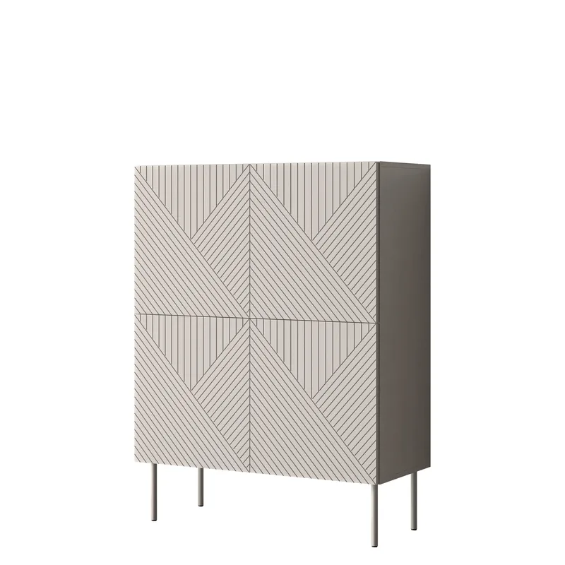 kaappi ART DECO 4D -lipasto beige, undefined
