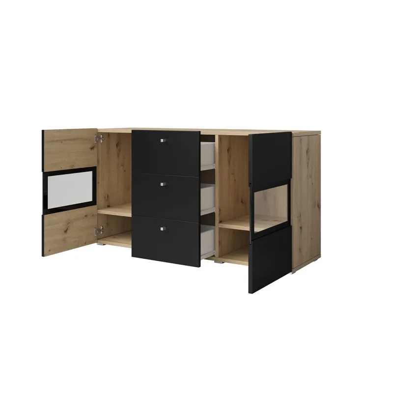 Kaappi Baros-lipasto 2 ovea, 3 laatikkoa - Säilytys - Kaappi - Vitriini