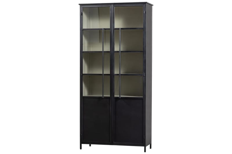 Kaappi Exhibit XL - Musta, 2 ovea - Säilytys - Kaappi - Säilytyskaappi
