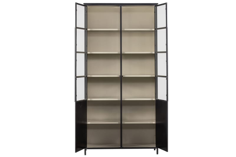 Kaappi Exhibit XL - Musta, 2 ovea - Säilytys - Kaappi - Säilytyskaappi