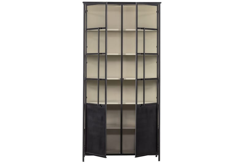 Kaappi Exhibit XL - Musta, 2 ovea - Säilytys - Kaappi - Säilytyskaappi