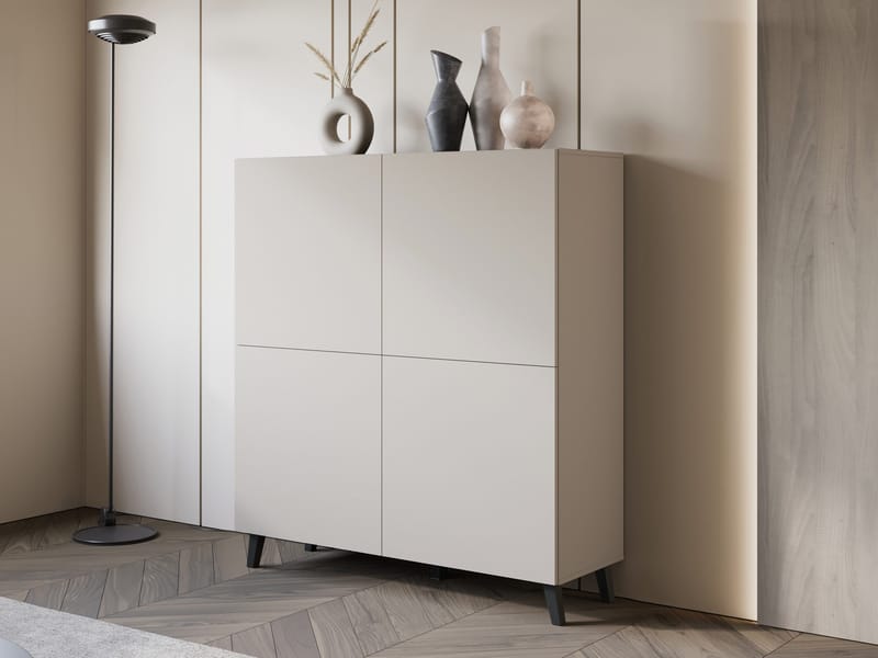 kaappi Korkea lipasto PHUKET 120 beige - Säilytys - Kaappi - Säilytyskaappi