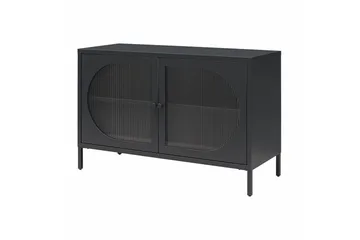 Kaappi Luna 100x40x64 cm, Musta - 100x40x64 cm, Musta - Säilytys - Kaappi - Vitriini