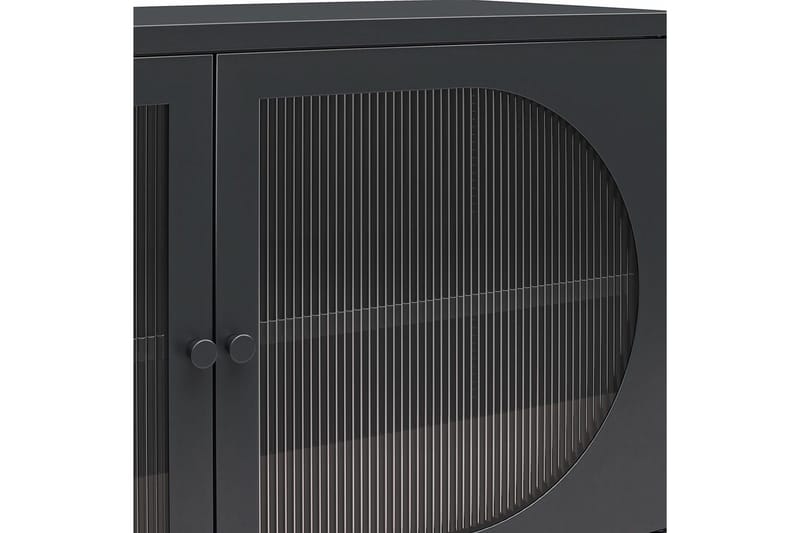 Kaappi Luna 100x40x64 cm, Musta - 100x40x64 cm, Musta - Säilytys - Kaappi - Vitriini