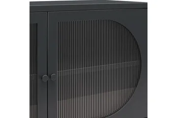 Kaappi Luna 100x40x64 cm, Musta - 100x40x64 cm, Musta - Säilytys - Kaappi - Vitriini
