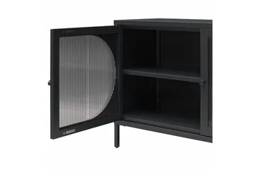Kaappi Luna 100x40x64 cm, Musta - 100x40x64 cm, Musta - Säilytys - Kaappi - Vitriini