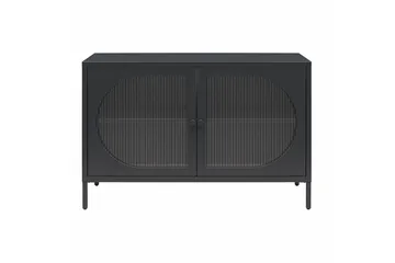Kaappi Luna 100x40x64 cm, Musta - 100x40x64 cm, Musta - Säilytys - Kaappi - Vitriini