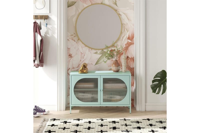 Kaappi Luna 100x40x64 cm, Taivaansininen - 100x40x64 cm, Taivaansininen - Säilytys - Kaappi - Vitriini