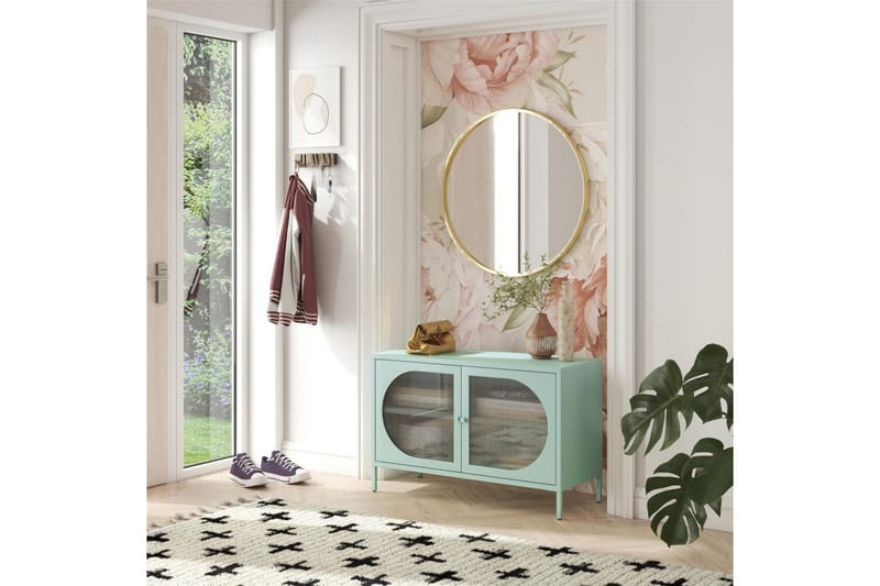 Kaappi Luna 100x40x64 cm, Taivaansininen - 100x40x64 cm, Taivaansininen - Säilytys - Kaappi - Vitriini