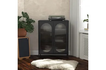 Kaappi Luna 80x40x102 cm, Musta - 80x40x102 cm, Musta - Säilytys - Kaappi - Vitriini