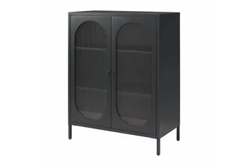 Kaappi Luna 80x40x102 cm, Musta - 80x40x102 cm, Musta - Säilytys - Kaappi - Vitriini