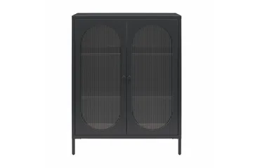Kaappi Luna 80x40x102 cm, Musta - 80x40x102 cm, Musta - Säilytys - Kaappi - Vitriini