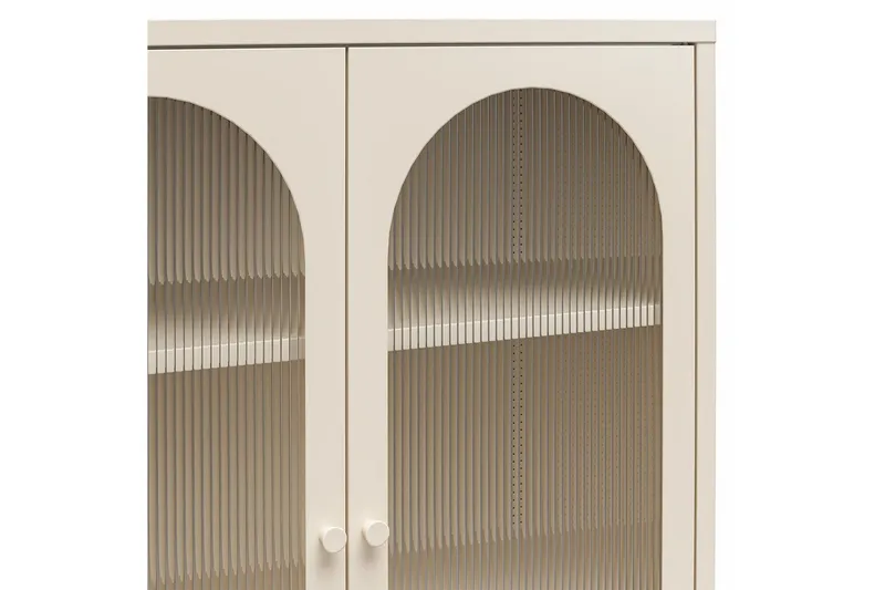 Kaappi Luna 80x40x102 cm, Pergamentti - 80x40x102 cm, Pergamentti - Säilytys - Kaappi - Vitriini